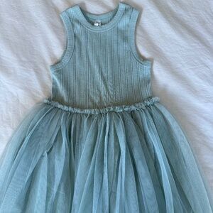 Girls Teal Tulle Dress